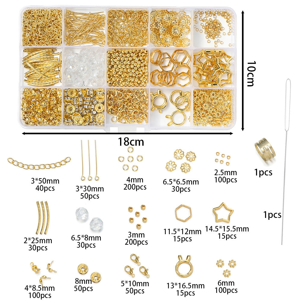 1 Set Alloy Iron Beads DIY Jewelry Making Kit