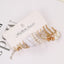 Vintage Heart Shape Pearl Earrings Set - 6 Pairs Retro Style Alloy Inlay