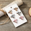 Cartoon Style Colorful Spotted Cattle Wood Ear Studs Set