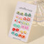 Casual Cute Floral Strawberry Butterfly Resin Stud Earrings Set