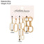 Set of Geometric Plating Alloy Drop Earrings and Gold Chain Statement Earrings 3-Piece Set