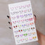 1 Set Cute Colorful Flower Resin Ear Studs - 20 Pairs Earrings Set