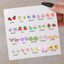 1 Set Cute Colorful Flower Resin Ear Studs - 20 Pairs Earrings Set