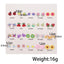 1 Set Cute Colorful Flower Resin Ear Studs - 20 Pairs Earrings Set