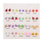 1 Set Cute Colorful Flower Resin Ear Studs - 20 Pairs Earrings Set