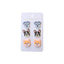 1 Set Cute Dog Acrylic Stud Earrings - Shiba Inu, Schnauzer, Bulldog Design