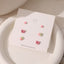 1 Set Cute Fruit Butterfly Alloy and 925 Silver Needle Ceramic Stud Earrings Set