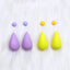 1 Set Cute Water Droplet Acrylic Stud Earrings Set