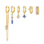 Elegant Tassel Flower Zircon Earrings Set - 18k Gold & Silver Plated