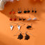 1 Set Halloween Spider Web Acrylic Earrings Set