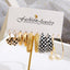 Fashion C Shape Heart & Leopard Print Pearl Alloy Earrings Set