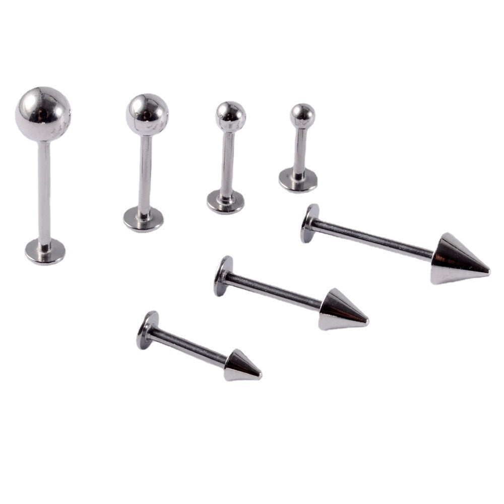 Stainless Steel Lip and Ear Piercing Set - Simple and Classic Style