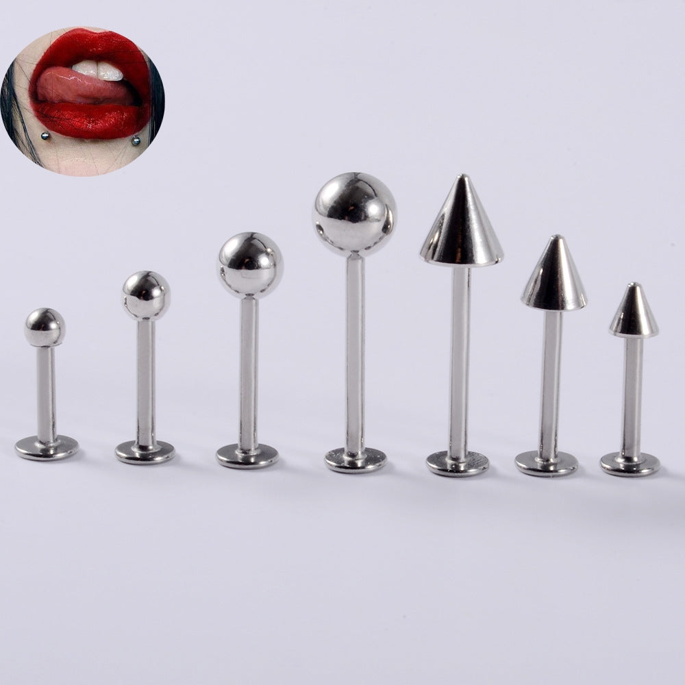 Stainless Steel Lip and Ear Piercing Set - Simple and Classic Style