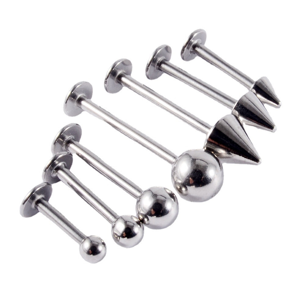 Stainless Steel Lip and Ear Piercing Set - Simple and Classic Style