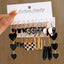 Retro Ethnic Heart & Butterfly Acrylic Alloy Earrings Set - 10 Pairs