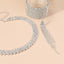 Simple Tassel Rhinestone Jewelry Set: Necklace, Bracelet, and Earrings