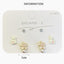 Sweet Floral Enamel Alloy Stud Earrings Set with Zirconia Cat Design