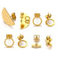 10 PCS Gold Plated Geometric Earring Findings Stainless Steel Oval Fan-Shaped DIY Earring Studs and Pendants