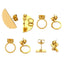 10 PCS Gold Plated Geometric Earring Findings Stainless Steel Oval Fan-Shaped DIY Earring Studs and Pendants