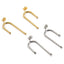 10 PCS 18K Gold Plated Stainless Steel U-Shape Earring Findings