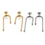 10 PCS 18K Gold Plated Stainless Steel U-Shape Earring Findings