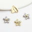 10 PCS Alloy Leaf Flower Pendant for DIY Jewelry Earrings