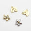 10 PCS Alloy Leaf Flower Pendant for DIY Jewelry Earrings