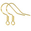 10 PCS Copper 14K/18K Gold Plated Solid Color Hook Earring Findings S925 Sterling Silver DIY Jewelry Accessories