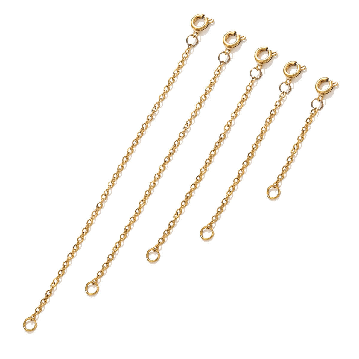 10 PCS Stainless Steel Extension Chain Set for Bracelets and Necklaces (25mm, 50mm, 75mm)