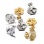 18K Gold Plated Hexagon Geometric Stainless Steel Earring Findings - 10 PCS/Package