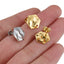 18K Gold Plated Hexagon Geometric Stainless Steel Earring Findings - 10 PCS/Package