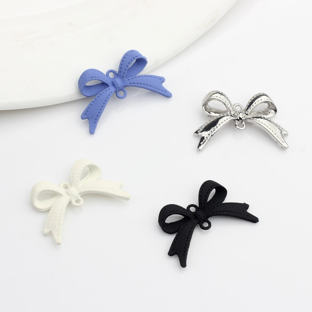 10 PCS Alloy Bow Knot Pendant for DIY Accessories