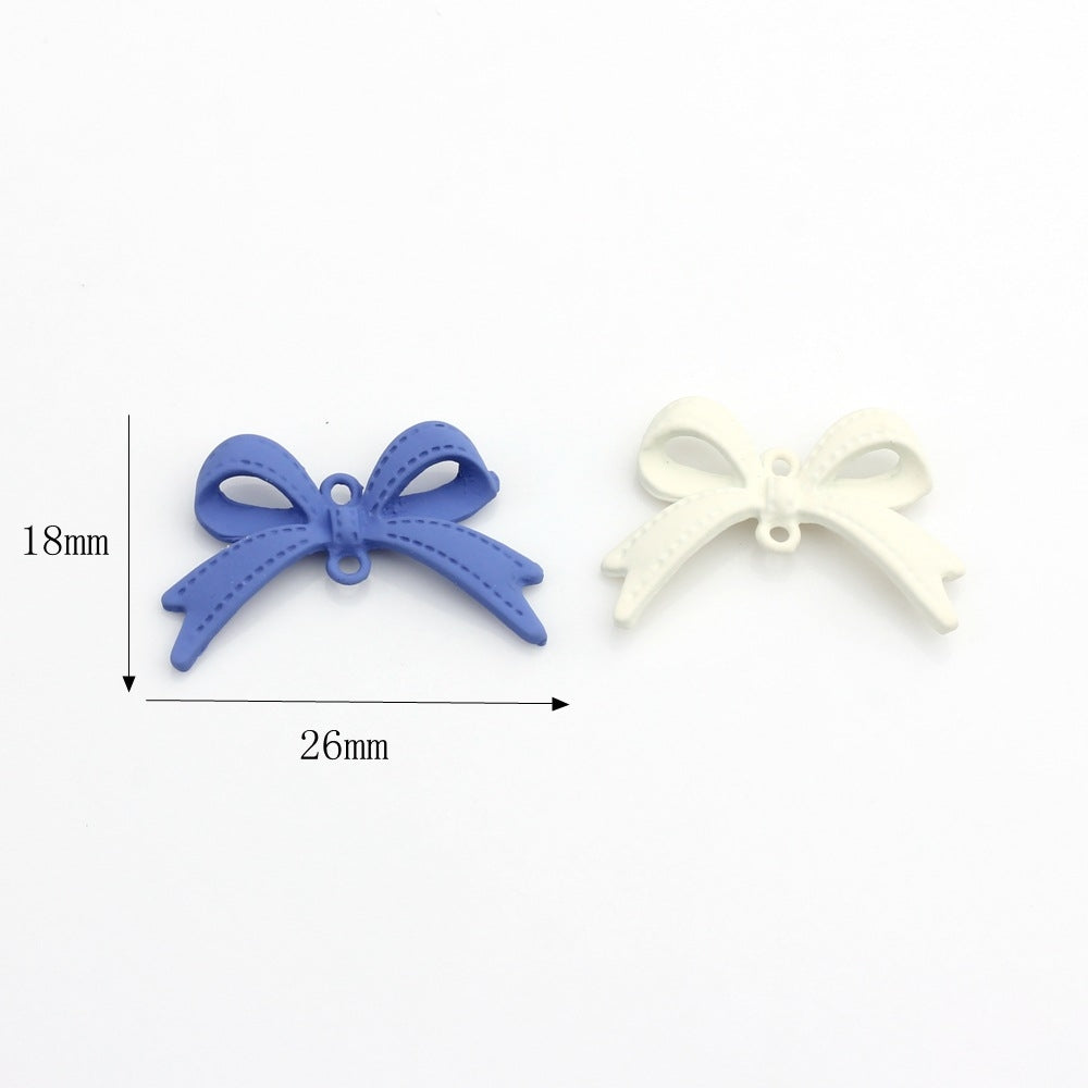 10 PCS Alloy Bow Knot Pendant for DIY Accessories