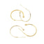 10 PCS Copper Solid Color Hoop Earring Findings with 18k Gold Plated 925 Silver Needle