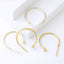 10 PCS Copper Solid Color Hoop Earring Findings with 18k Gold Plated 925 Silver Needle