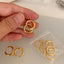 10 PCS Stainless Steel Solid Color DIY Earring Clips Accessories - Simple Style, 12mm Unisex Design