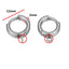 10 PCS Stainless Steel Solid Color DIY Earring Clips Accessories - Simple Style, 12mm Unisex Design