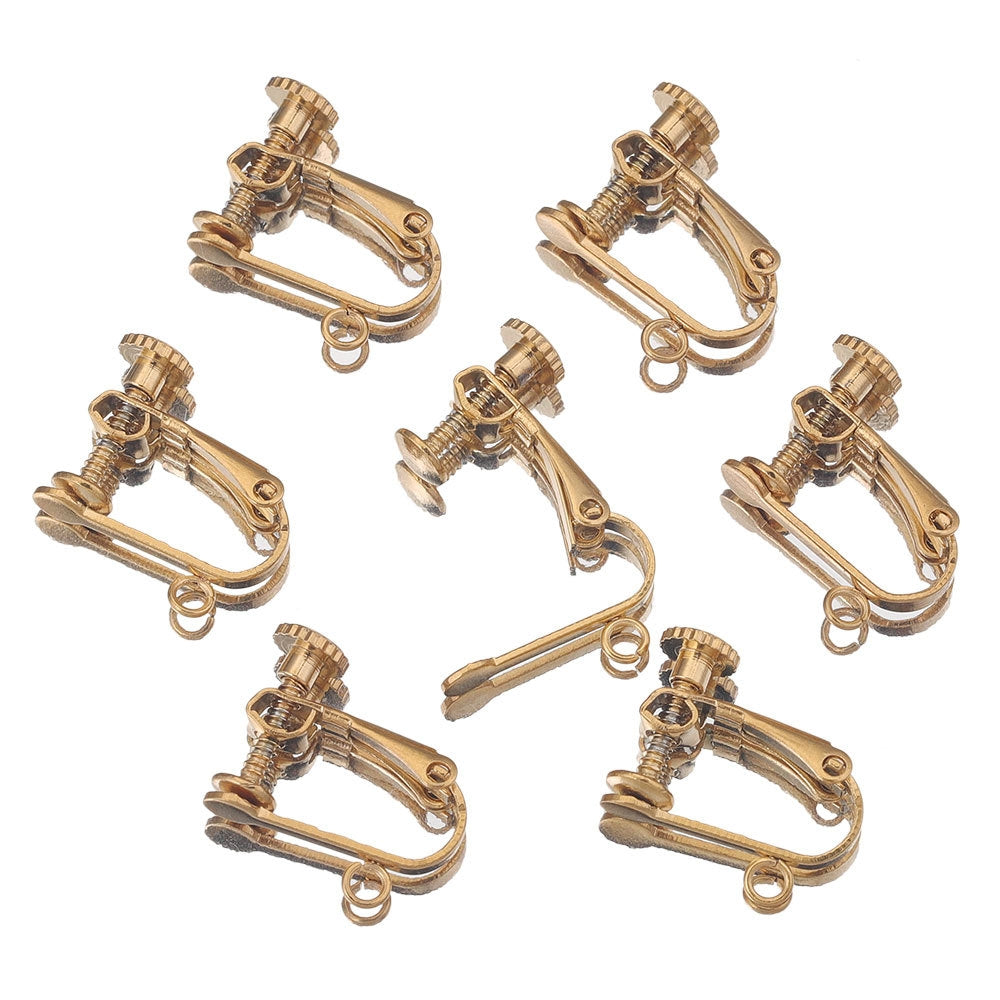 10 PCS Stainless Steel U-Shape Ear Clips - DIY Jewelry Accessories, Non-Pierced, Hypoallergenic