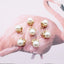 10 Pcs Elegant Round Alloy Plated Pearl Jewelry DIY Accessories