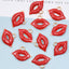 10 Pcs Simple Lips Alloy Enamel Jewelry DIY Accessories Set