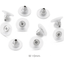 10 Pieces 18K Gold Plated Stainless Steel Solid Color Earring Backs with Silicone Accessories