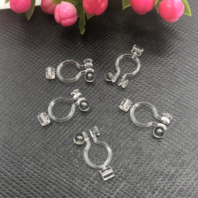 100 PCS Resin U-Shape Ear Clip Accessories for DIY Jewelry