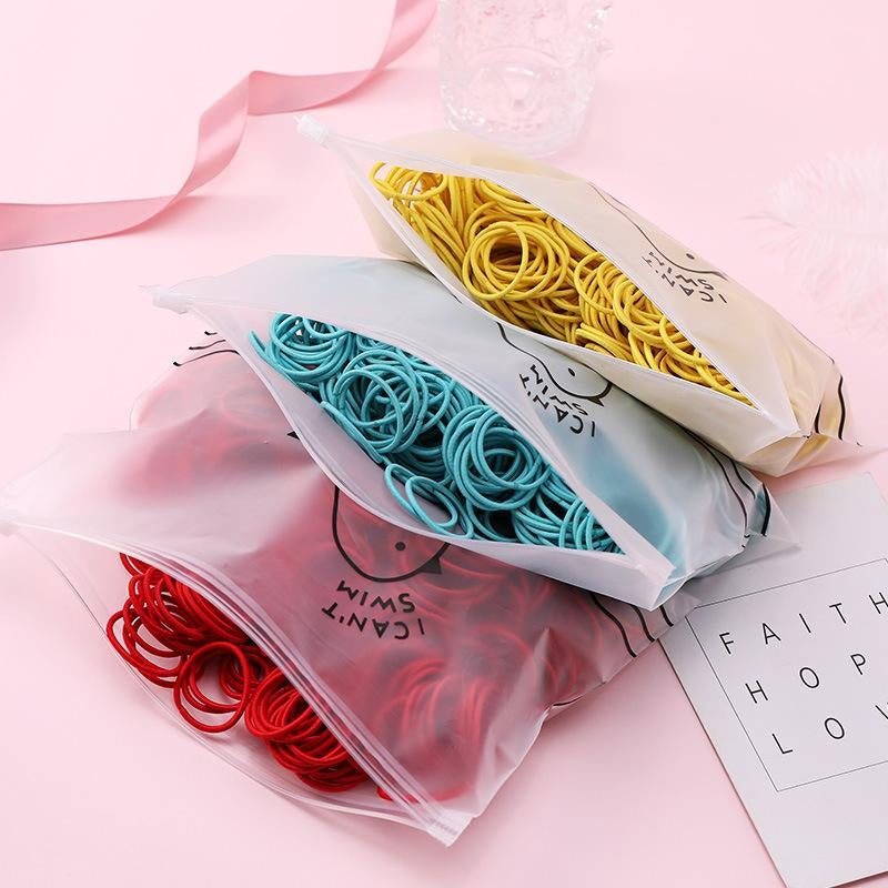 100 Pieces 3cm Colorful Nylon Hair Ties for Kids - Wholesale Scrunchies