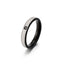 Simple Geometric Black Matte Titanium Steel Couple Ring