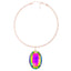 IG Style Ethnic Water Droplet Glass Pendant Necklace