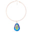 IG Style Ethnic Water Droplet Glass Pendant Necklace