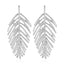 Metal Hollow Geometric Leaf Statement Earrings