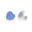 Simple Heart & Star Stainless Steel Crystal Earrings Set