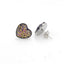 Simple Heart & Star Stainless Steel Crystal Earrings Set