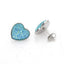 Simple Heart & Star Stainless Steel Crystal Earrings Set